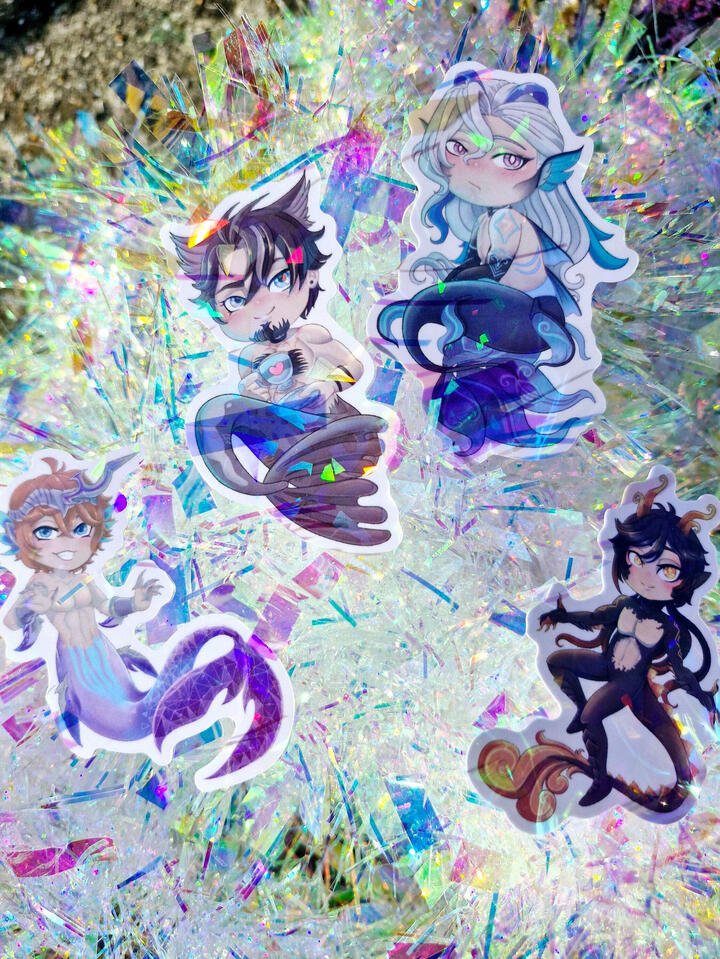 Iridescent sticker designs Iridescent sticker designs
